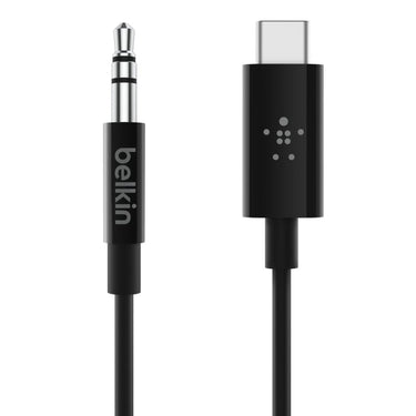 Belkin RockStar 3.5mm Audio Cable with USB-C Connector, 0.9m universally compatible - Black
